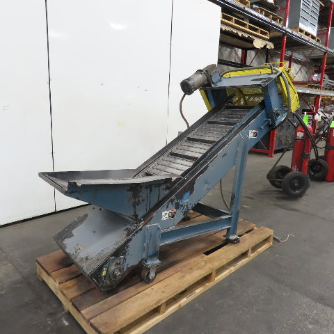 8" x 96" Incline Chip Conveyor 230/460V 3Ph 3/4HP 15FPM