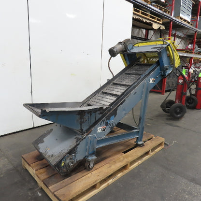 8" x 96" Incline Chip Conveyor 230/460V 3Ph 3/4HP 15FPM