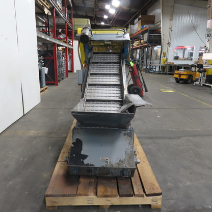 8" x 96" Incline Chip Conveyor 230/460V 3Ph 3/4HP 15FPM