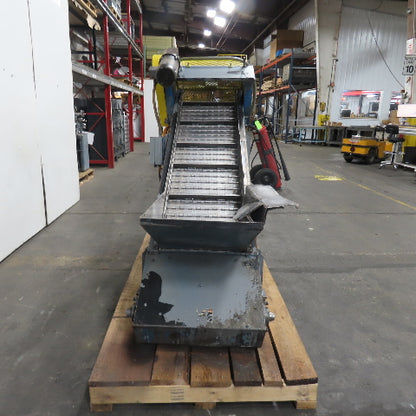 8" x 96" Incline Chip Conveyor 230/460V 3Ph 3/4HP 15FPM