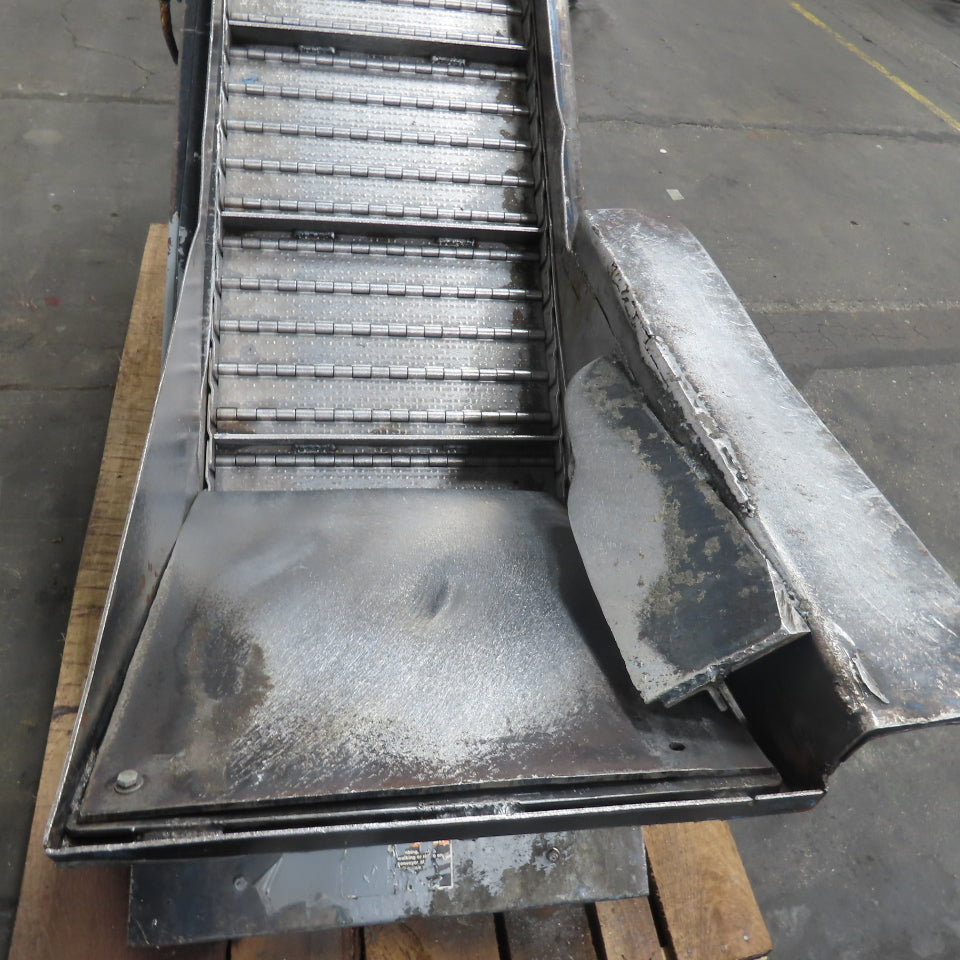 8" x 96" Incline Chip Conveyor 230/460V 3Ph 3/4HP 15FPM