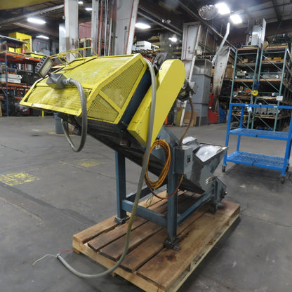 8" x 96" Incline Chip Conveyor 230/460V 3Ph 3/4HP 15FPM