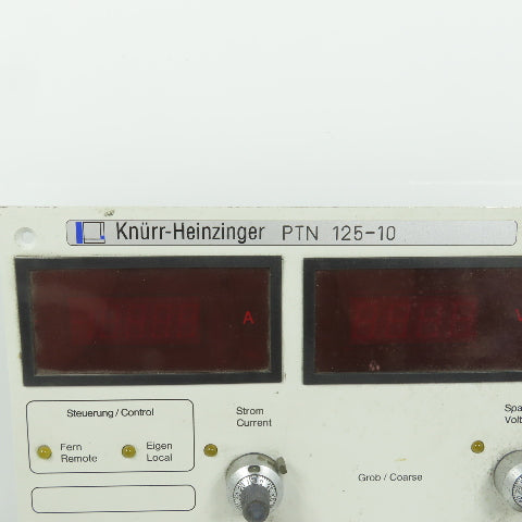 Knurr Heinzinger PTN 125-10 High Currency Power Supply Operator Control Panel