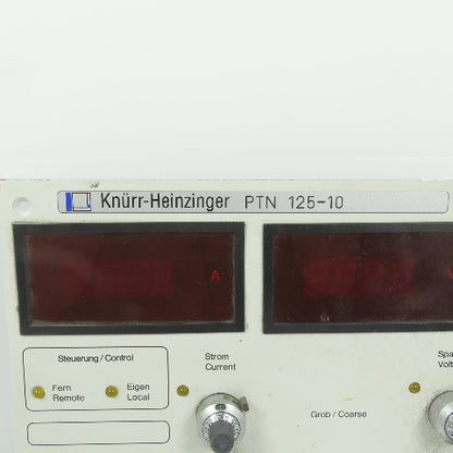Knurr Heinzinger PTN 125-10 High Currency Power Supply Operator Control Panel