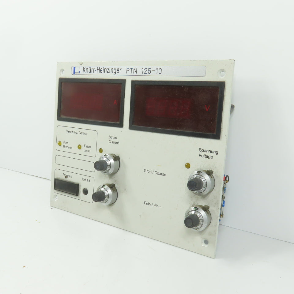 Knurr Heinzinger PTN 125-10 High Currency Power Supply Operator Control Panel