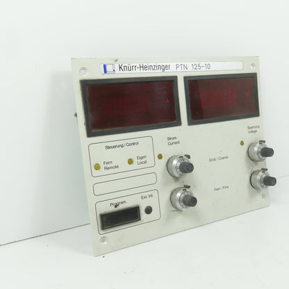 Knurr Heinzinger PTN 125-10 High Currency Power Supply Operator Control Panel
