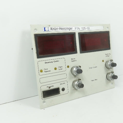 Knurr Heinzinger PTN 125-10 High Currency Power Supply Operator Control Panel