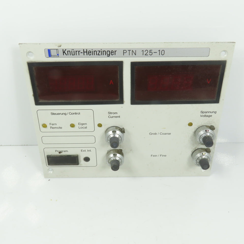 Knurr Heinzinger PTN 125-10 High Currency Power Supply Operator Control Panel