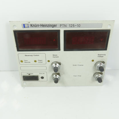 Knurr Heinzinger PTN 125-10 High Currency Power Supply Operator Control Panel