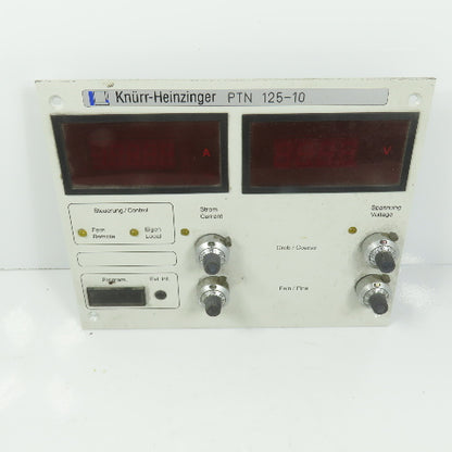 Knurr Heinzinger PTN 125-10 High Currency Power Supply Operator Control Panel