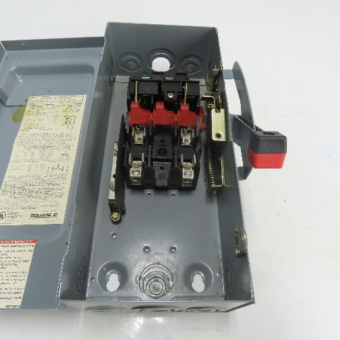 Square D H221N 30A Fusible Heavy Duty Safety Disconnect Switch 240VAC