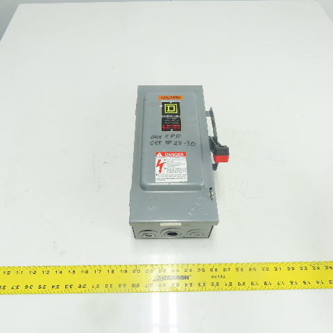 Square D H221N 30A Fusible Heavy Duty Safety Disconnect Switch 240VAC