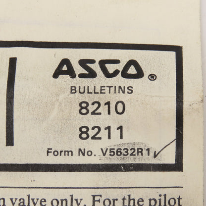 ASCO 8210 8211 Valve And Solenoid Rebuild Kit