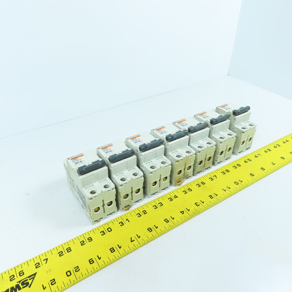 Merlin Gerin 24520 C60N Type D 6A 2-Pole Circuit Breaker 480VAC Lot Of 7