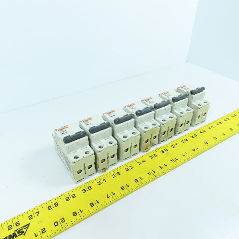 Merlin Gerin 24520 C60N Type D 6A 2-Pole Circuit Breaker 480VAC Lot Of 7