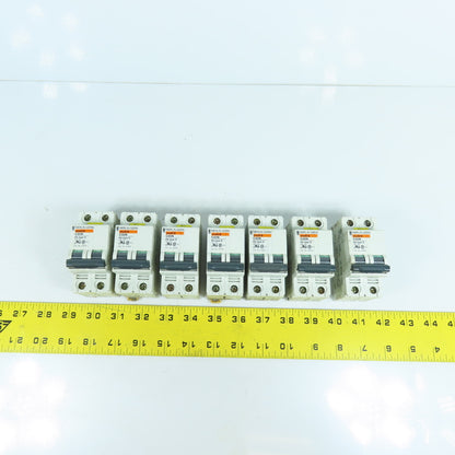Merlin Gerin 24520 C60N Type D 6A 2-Pole Circuit Breaker 480VAC Lot Of 7