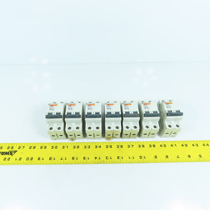 Merlin Gerin 24520 C60N Type D 6A 2-Pole Circuit Breaker 480VAC Lot Of 7