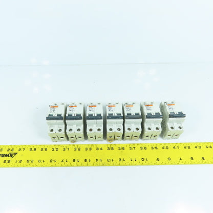 Merlin Gerin 24520 C60N Type D 6A 2-Pole Circuit Breaker 480VAC Lot Of 7