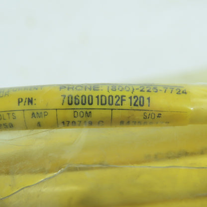 BradConnectivity Woodhead 1200720598 6-Pole Female Pigtail Cordset 90 Deg 12'