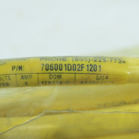 BradConnectivity Woodhead 1200720598 6-Pole Female Pigtail Cordset 90 Deg 12'