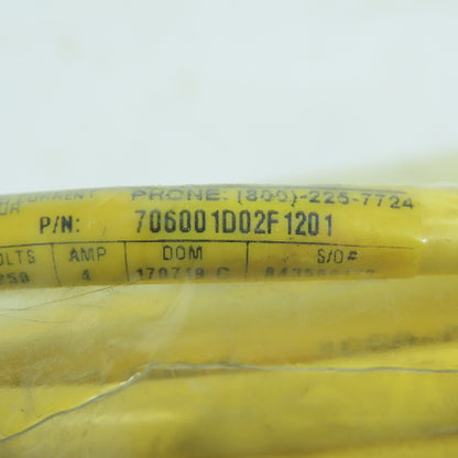 BradConnectivity Woodhead 1200720598 6-Pole Female Pigtail Cordset 90 Deg 12'