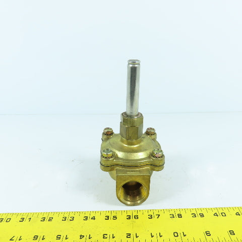 Asco 8210 Solenoid Valve Brass Body (Model Unknown) 1" NPT 5/8" Rod
