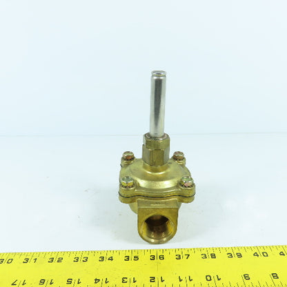 Asco 8210 Solenoid Valve Brass Body (Model Unknown) 1" NPT 5/8" Rod