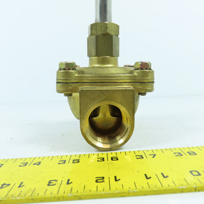 Asco 8210 Solenoid Valve Brass Body (Model Unknown) 1" NPT 5/8" Rod