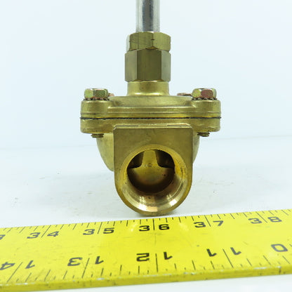 Asco 8210 Solenoid Valve Brass Body (Model Unknown) 1" NPT 5/8" Rod