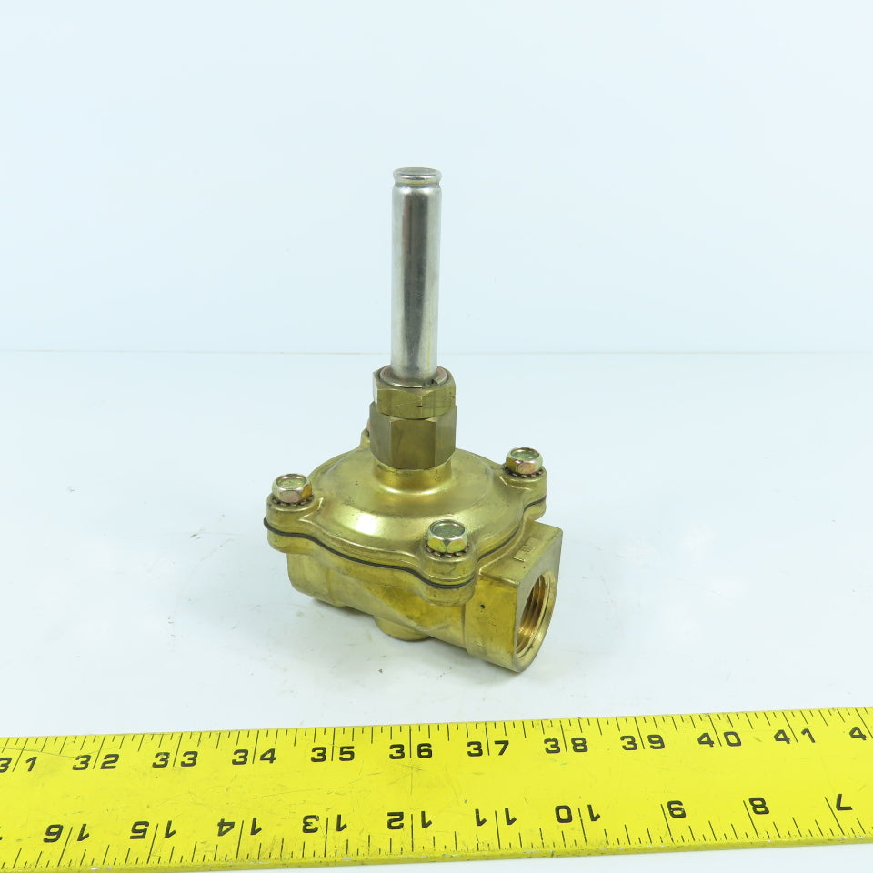 Asco 8210 Solenoid Valve Brass Body (Model Unknown) 1" NPT 5/8" Rod