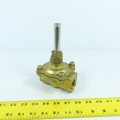 Asco 8210 Solenoid Valve Brass Body (Model Unknown) 1" NPT 5/8" Rod