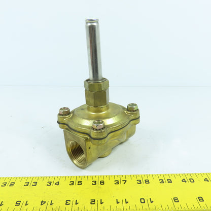 Asco 8210 Solenoid Valve Brass Body (Model Unknown) 1" NPT 5/8" Rod