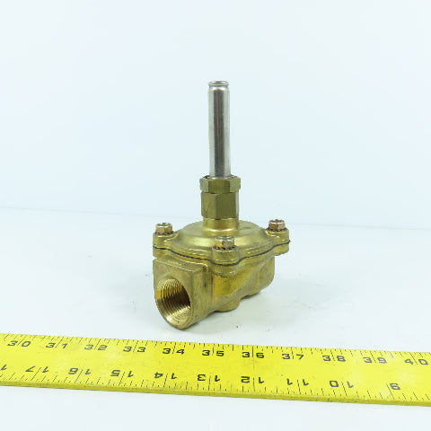 Asco 8210 Solenoid Valve Brass Body (Model Unknown) 1" NPT 5/8" Rod