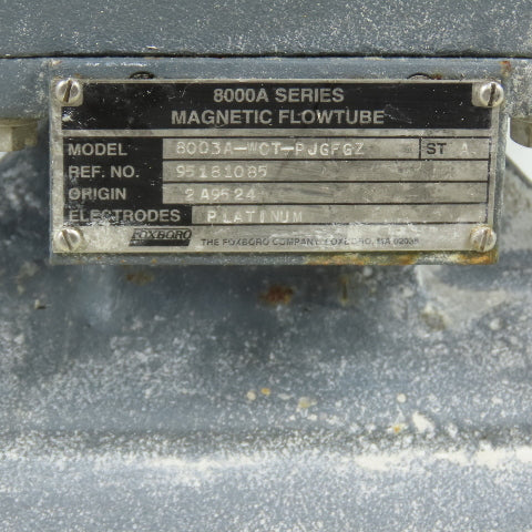 Foxboro IMT20-TA10FGZ 8003A-WCT-PJGFGZ 3" Magnetic Flowtube & I/A Transmitter