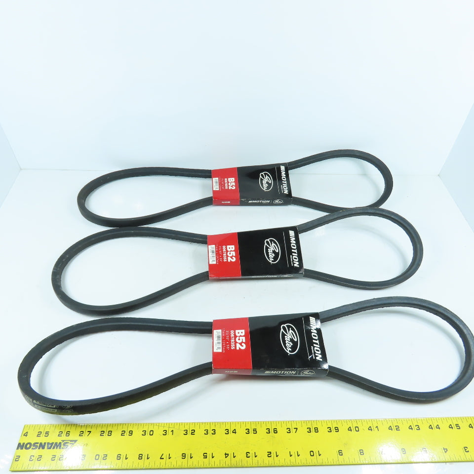 Gates 00678355 Hi-Power II B52 V-Belt B-Section 21/32" x 55" Lot Of 3