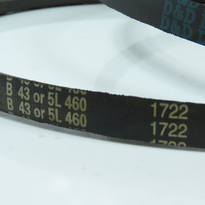 D & D B43 / 5L460 Dura-Prime 1722 V-Belt B-Section 21/32" x 46" Lot Of 5