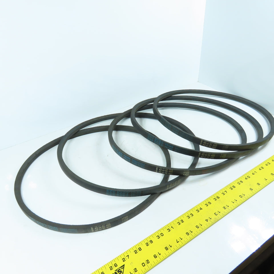 D & D B43 / 5L460 Dura-Prime 1722 V-Belt B-Section 21/32" x 46" Lot Of 5
