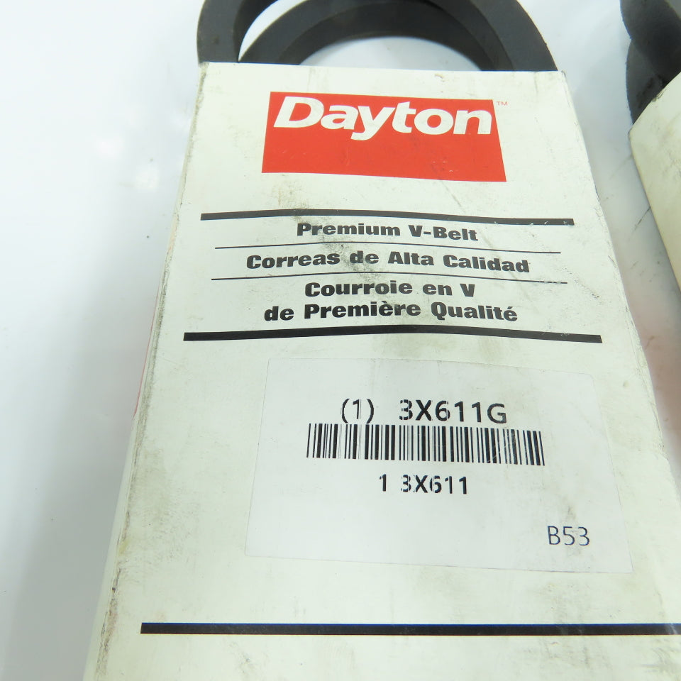 Dayton 3X611G 3X611 V-Belt 56" x 21/32" B-Section Lot Of 3