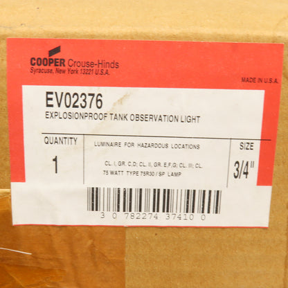 Cruse Hinds EV02376 Hazardous Location 75W 120V Explosion Proof Light 3/4"