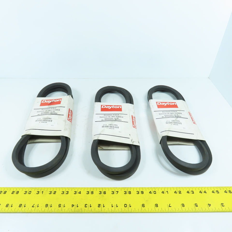 Dayton 3X639G 3X639 V-Belt 63" x 21/32" B-Section Lot Of 3