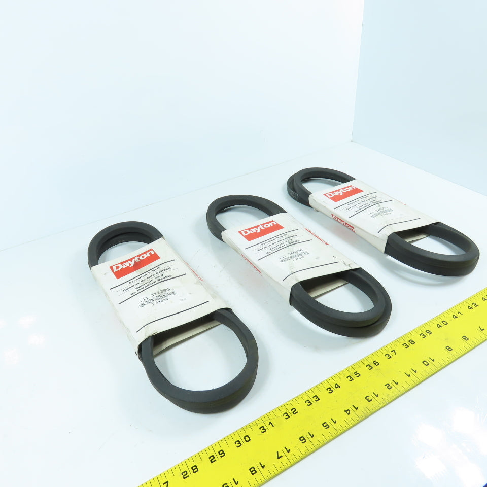 Dayton 3X639G 3X639 V-Belt 63" x 21/32" B-Section Lot Of 3