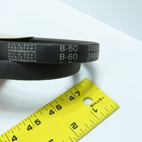 Dayton 3X639G 3X639 V-Belt 63" x 21/32" B-Section Lot Of 3