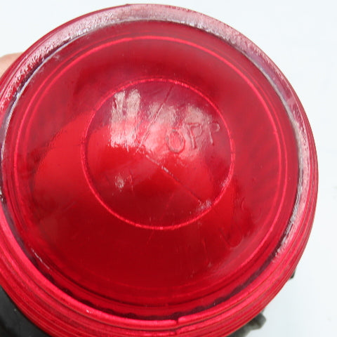 Kopp RED Ribbed Glass Industrial Light Globe 5" Flange Ring