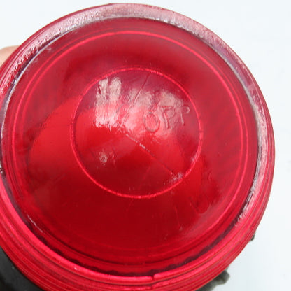 Kopp RED Ribbed Glass Industrial Light Globe 5" Flange Ring