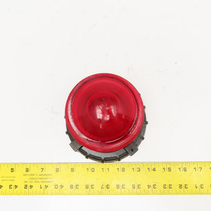 Kopp RED Ribbed Glass Industrial Light Globe 5" Flange Ring