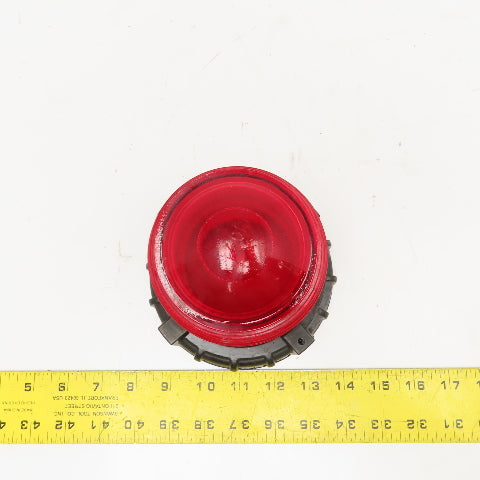 Kopp RED Ribbed Glass Industrial Light Globe 5" Flange Ring