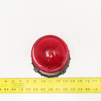 Kopp RED Ribbed Glass Industrial Light Globe 5" Flange Ring