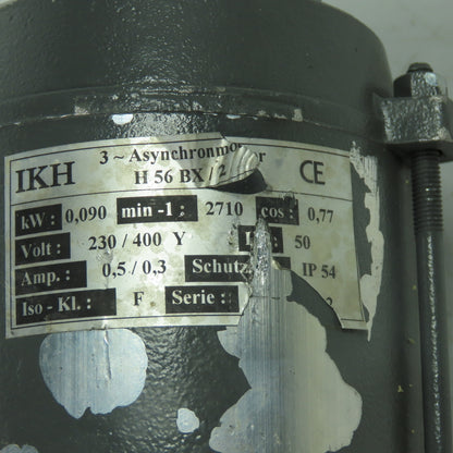 IKH H 56 BX/2 0.090kW AC Electric Motor 2710RPM Y 230/400V 50HZ 8mm Shaft
