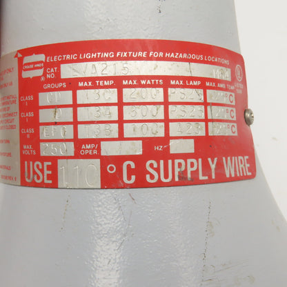 Crouse Hinds EVA215 120V 300W Max Explosion Proof Hazardous Location Lamp