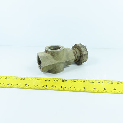 Midwest 350SS 1-1/4" NPT Stainless Sight Flow Indicator Glass 125 PSIG Max 200°F